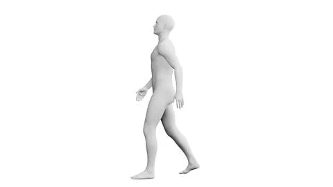 Beautiful young man posing, isolated on white background. 3d illustration (.. Stock Illustration