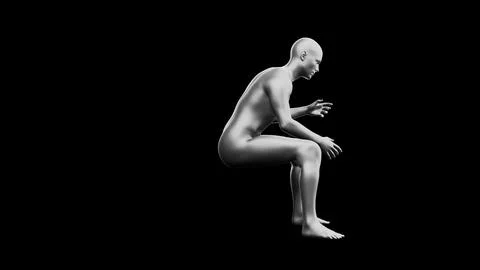 Beautiful young man posing, isolated on black background. 3d illustration (.. Stock Illustration