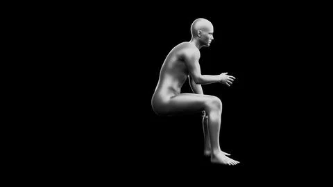 Beautiful young man posing, isolated on black background. 3d illustration (.. Stock Illustration