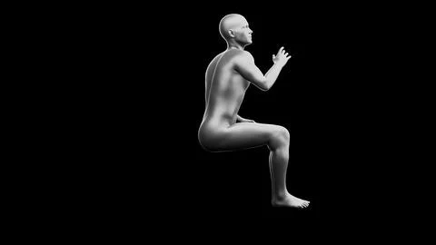 Beautiful young man posing, isolated on black background. 3d illustration (.. 스톡 일러스트