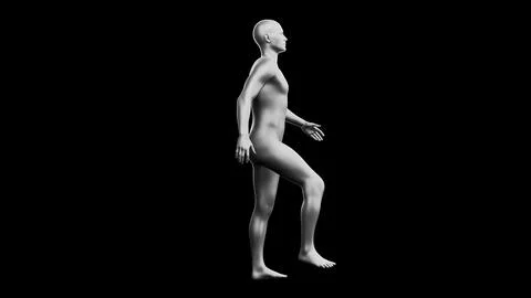 Beautiful young man posing, isolated on black background. 3d illustration (.. Stock Illustration