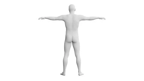Beautiful young man posing, isolated on white background. 3d illustration (.. Stock Illustration