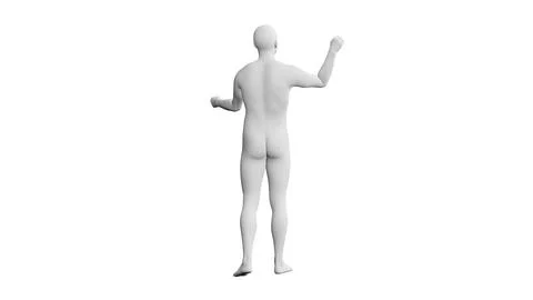 Beautiful young man posing, isolated on white background. 3d illustration (.. Stock Illustration