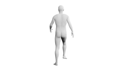 Beautiful young man posing, isolated on white background. 3d illustration (.. Stock Illustration
