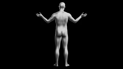 Beautiful young man posing, isolated on black background. 3d illustration (.. Stock Illustration