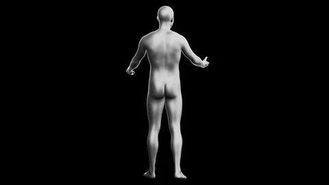 Beautiful young man posing, isolated on black background. 3d illustration (.. Stock Illustration