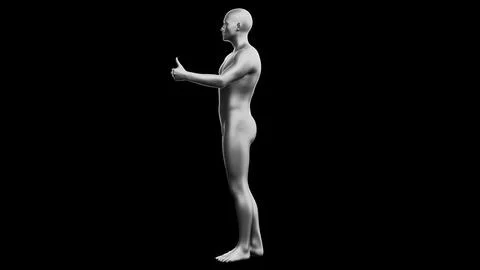 Beautiful young man posing, isolated on black background. 3d illustration (.. Stock Illustration