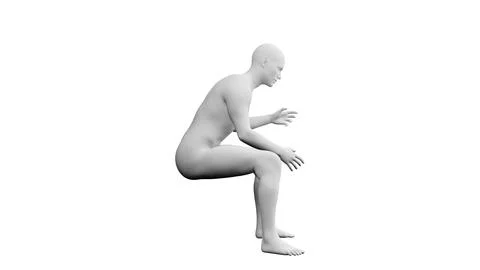 Beautiful young man posing, isolated on white background. 3d illustration (.. 스톡 일러스트
