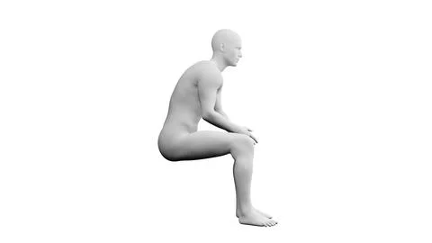 Beautiful young man posing, isolated on white background. 3d illustration (.. Stock Illustration