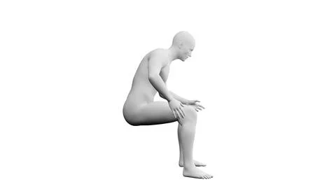 Beautiful young man posing, isolated on white background. 3d illustration (.. イラスト素材