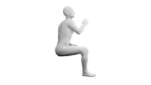 Beautiful young man posing, isolated on white background. 3d illustration (.. Stock Illustration