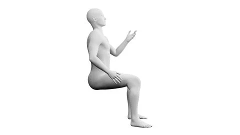 Beautiful young man posing, isolated on white background. 3d illustration (.. Illustrazione stock