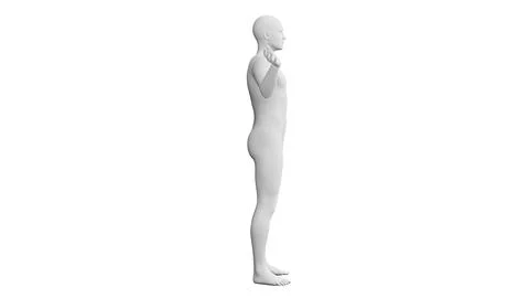 Beautiful young man posing, isolated on white background. 3d illustration (.. Stock Illustration