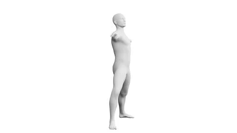 Beautiful young man posing, isolated on white background. 3d illustration (.. Stock Illustration