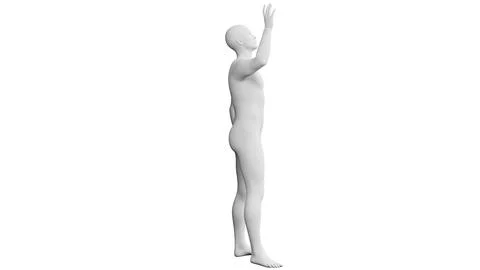 Beautiful young man posing, isolated on white background. 3d illustration (.. Stock Illustration