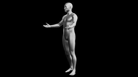 Beautiful young man posing, isolated on black background. 3d illustration (.. Stock Illustration