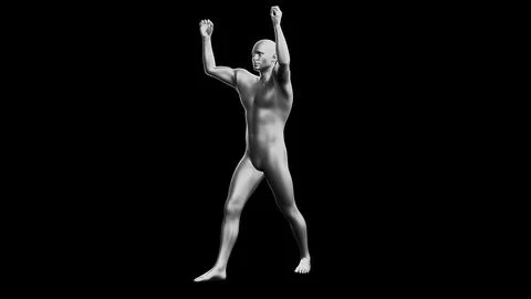 Beautiful young man posing, isolated on black background. 3d illustration (.. Stock Illustration