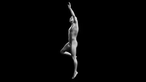 Beautiful young man posing, isolated on black background. 3d illustration (.. Illustrazione stock