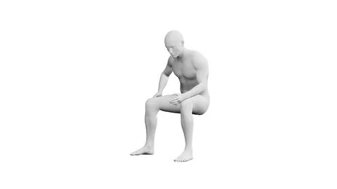 Beautiful young man posing, isolated on white background. 3d illustration (.. Stock Illustration