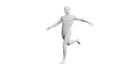 Beautiful young man posing, isolated on white background. 3d illustration (.. Stock Illustration