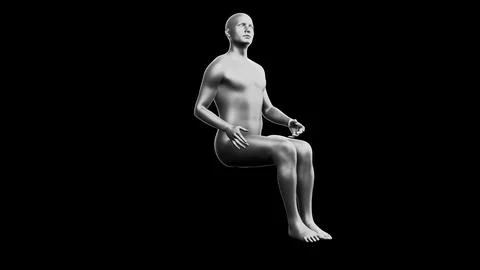 Beautiful young man posing, isolated on black background. 3d illustration (.. Stock Illustration
