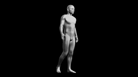 Beautiful young man posing, isolated on black background. 3d illustration (.. Stock Illustration