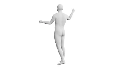 Beautiful young man posing, isolated on white background. 3d illustration (.. Stock Illustration