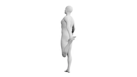 Beautiful young man posing, isolated on white background. 3d illustration (.. Stock Illustration