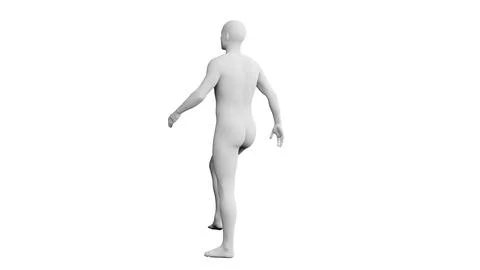 Beautiful young man posing, isolated on white background. 3d illustration (.. Stock Illustration