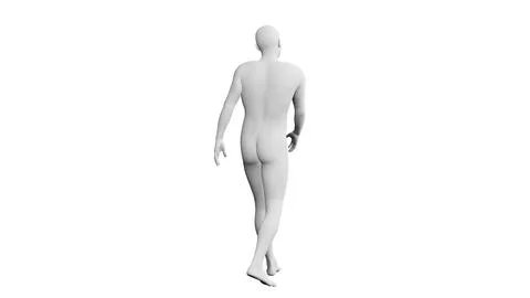 Beautiful young man posing, isolated on white background. 3d illustration (.. Stock Illustration