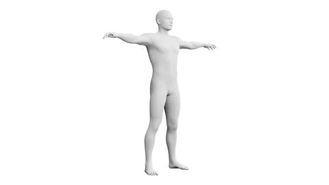 Beautiful young man posing, isolated on white background. 3d illustration (.. Stock Illustration