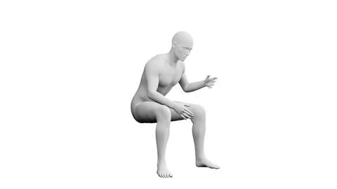 Beautiful young man posing, isolated on white background. 3d illustration (.. Stock Illustration