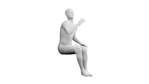 Beautiful young man posing, isolated on white background. 3d illustration (.. Stock Illustration
