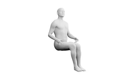 Beautiful young man posing, isolated on white background. 3d illustration (.. Stock Illustration