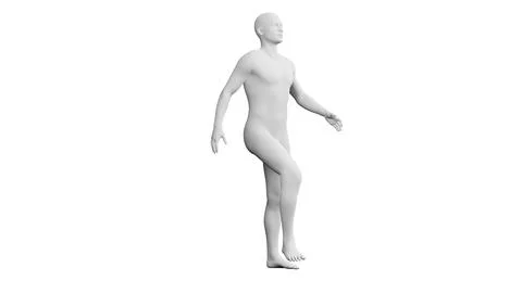 Beautiful young man posing, isolated on white background. 3d illustration (.. Stock Illustration
