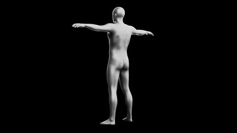 Beautiful young man posing, isolated on black background. 3d illustration (.. Stock Illustration