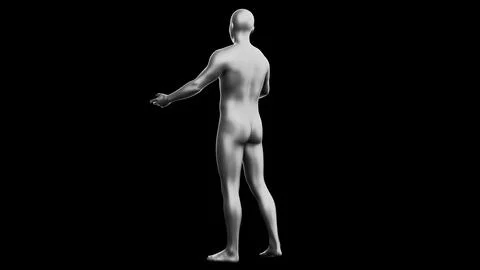 Beautiful young man posing, isolated on black background. 3d illustration (.. Stock Illustration