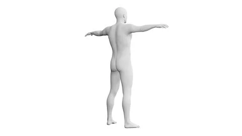 Beautiful young man posing, isolated on white background. 3d illustration (.. Stock Illustration