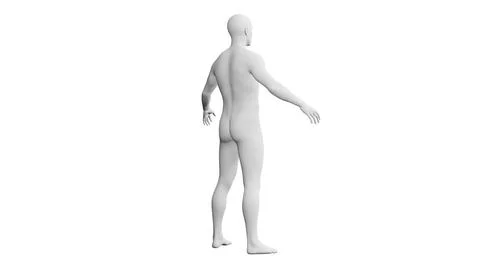 Beautiful young man posing, isolated on white background. 3d illustration (.. Stock Illustration