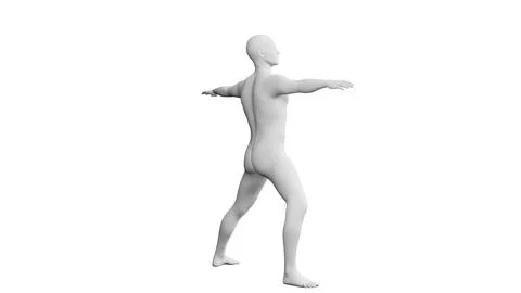 Beautiful young man posing, isolated on white background. 3d illustration (.. Stock Illustration