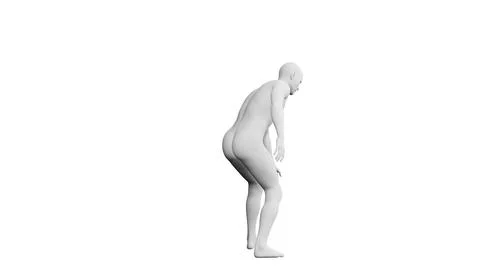 Beautiful young man posing, isolated on white background. 3d illustration (.. Stock Illustration
