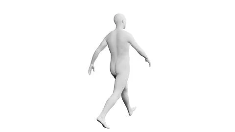 Beautiful young man posing, isolated on white background. 3d illustration (.. Stock Illustration