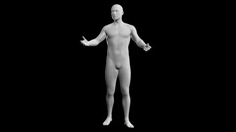 Beautiful young man posing, isolated on black background. 3d illustration (.. Stock Illustration