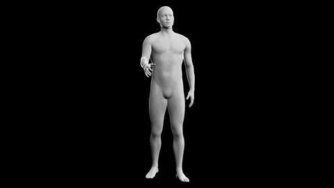 Beautiful young man posing, isolated on black background. 3d illustration (.. Stock Illustration