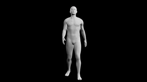 Beautiful young man posing, isolated on black background. 3d illustration (.. Stock Illustration