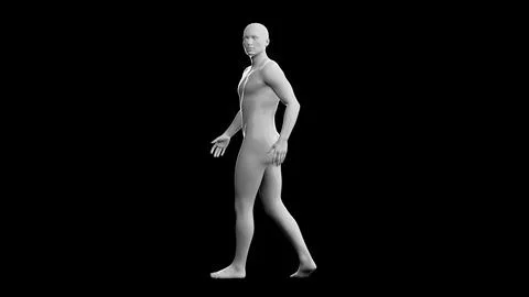 Beautiful young man posing, isolated on black background. 3d illustration (.. Stock Illustration