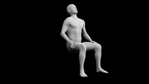 Beautiful young man posing, isolated on black background. 3d illustration (.. Stock Illustration