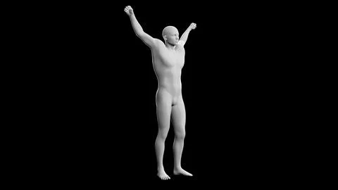 Beautiful young man posing, isolated on black background. 3d illustration (.. Stock Illustration