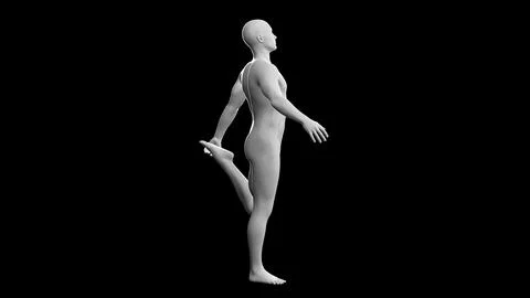 Beautiful young man posing, isolated on black background. 3d illustration (.. Stock Illustration