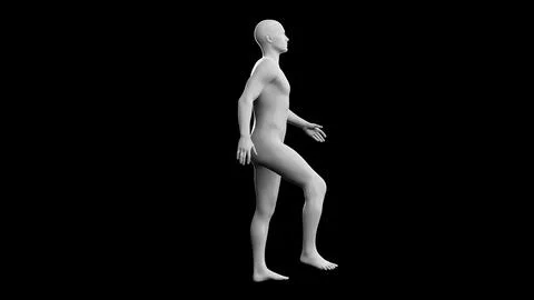 Beautiful young man posing, isolated on black background. 3d illustration (.. Stock Illustration